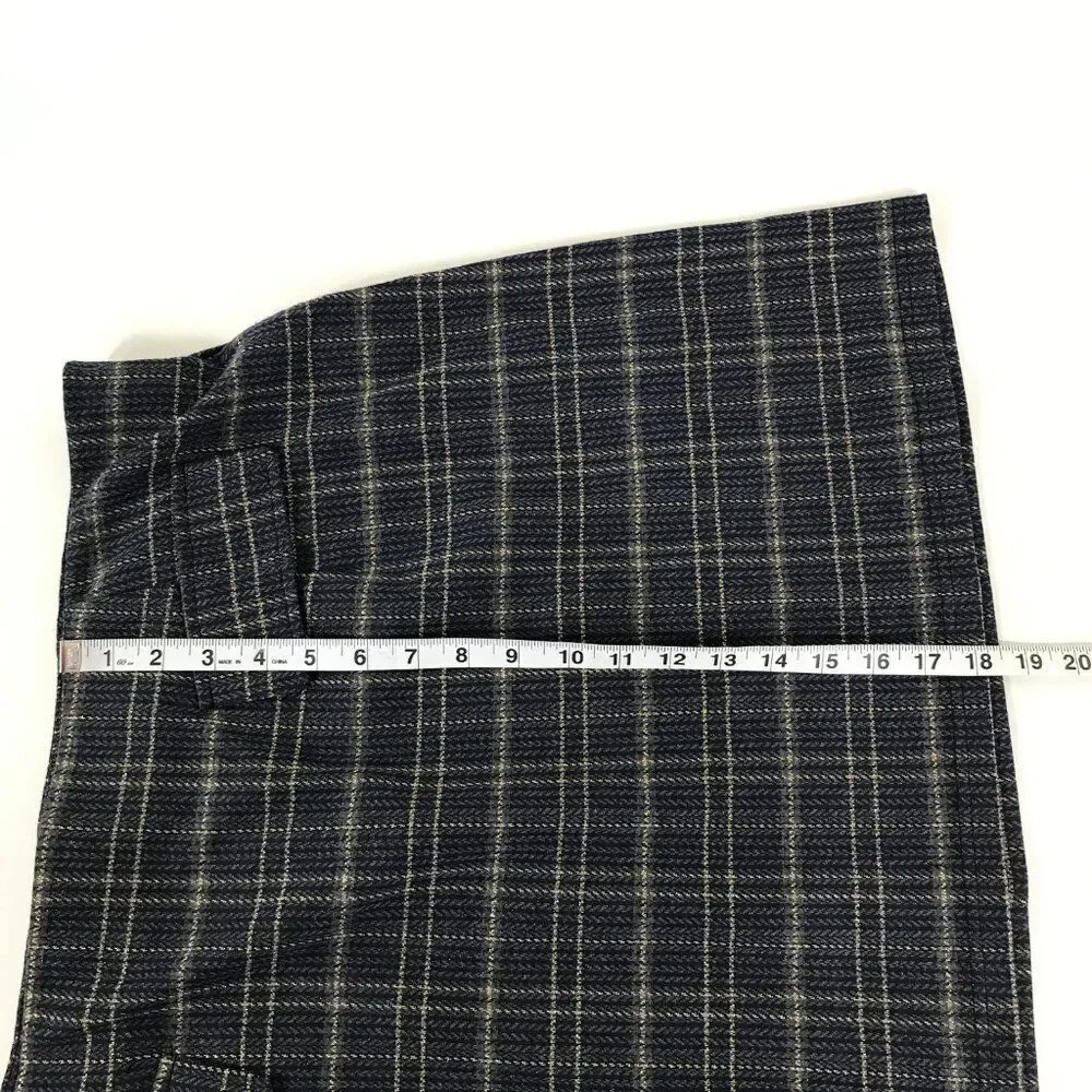 ModCloth Sweet Silver Linings Plaid Mini Skirt Women's Plus Size 2X Zip A-Line